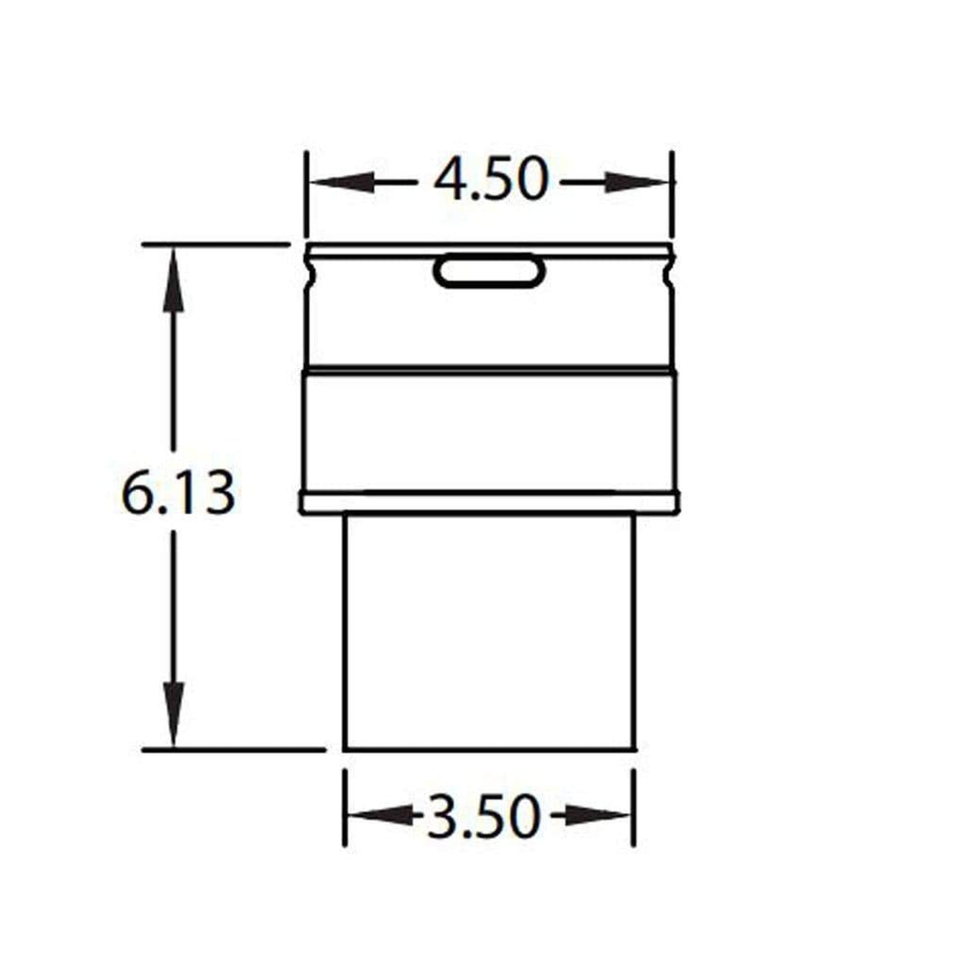 Metal-Fab Premium Biomass 3" to 4" Diameter Black Increaser