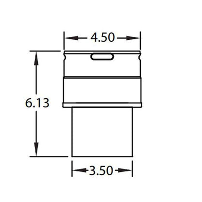 Metal-Fab Premium Biomass 3" to 4" Diameter Black Increaser