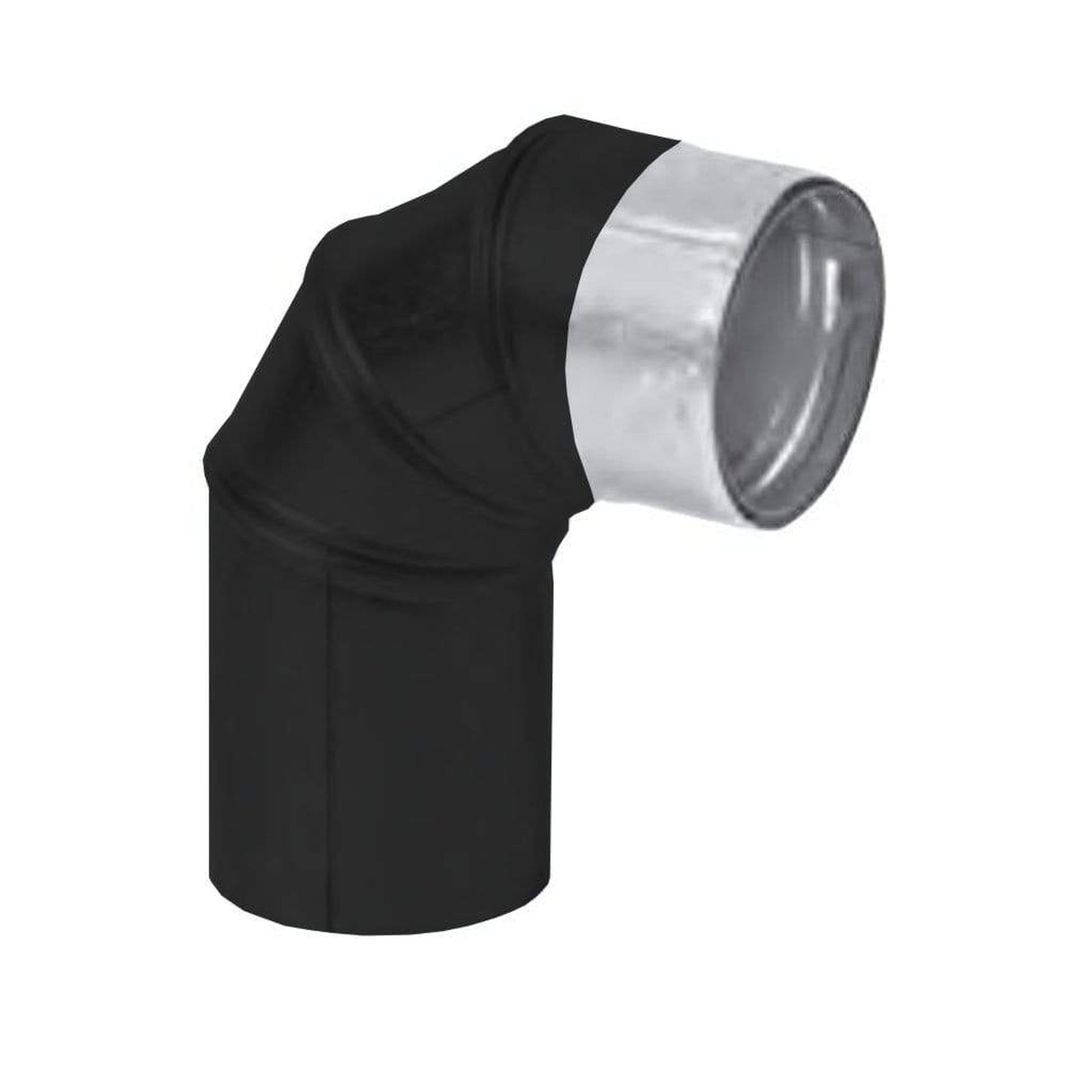 Metal-Fab Premium Biomass 3" x 90 Degree Black Elbow Pipe