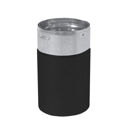Metal-Fab Premium Biomass 4" Black Male Flex Adapter