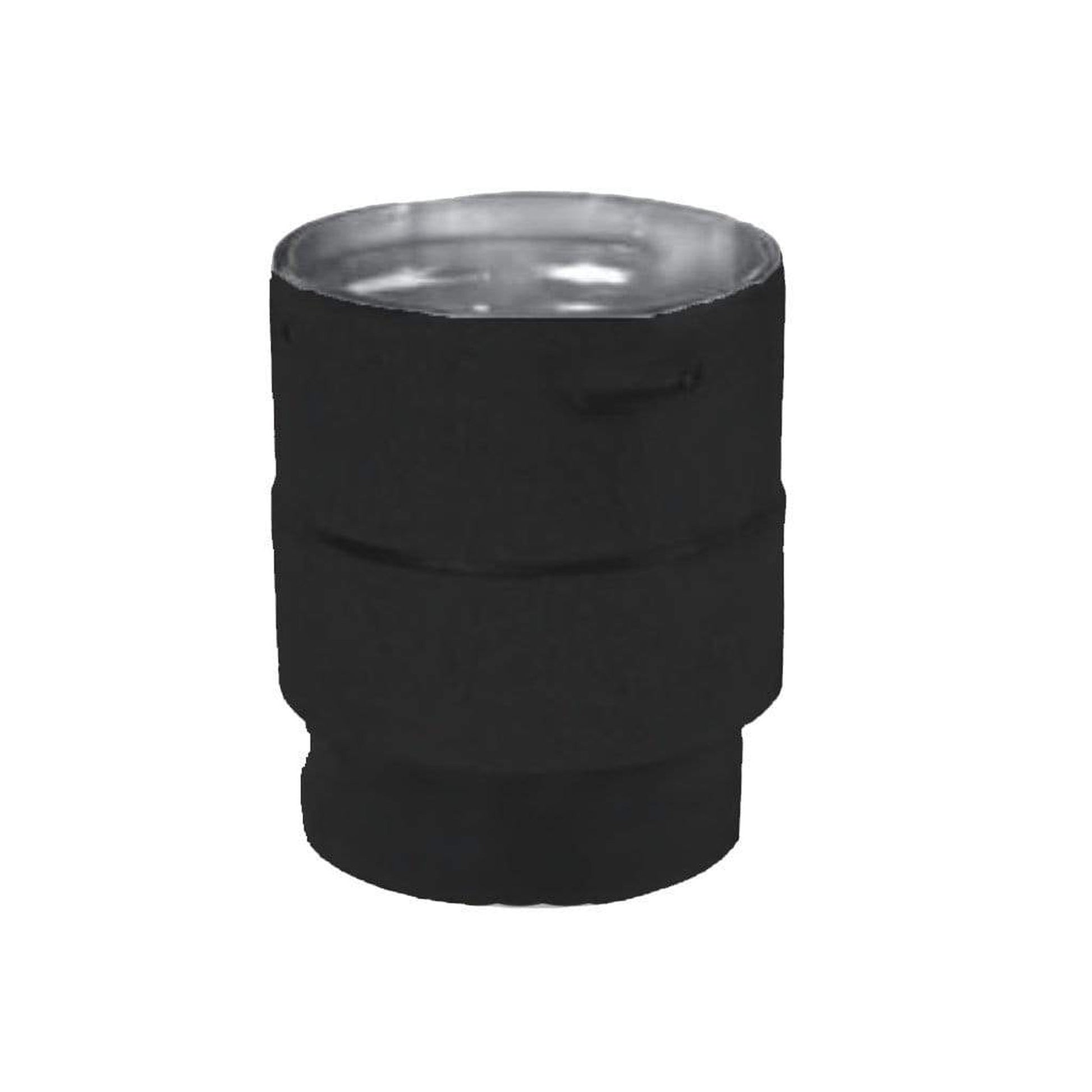 Metal-Fab Premium Biomass 4" Black Standard Stove Adapter
