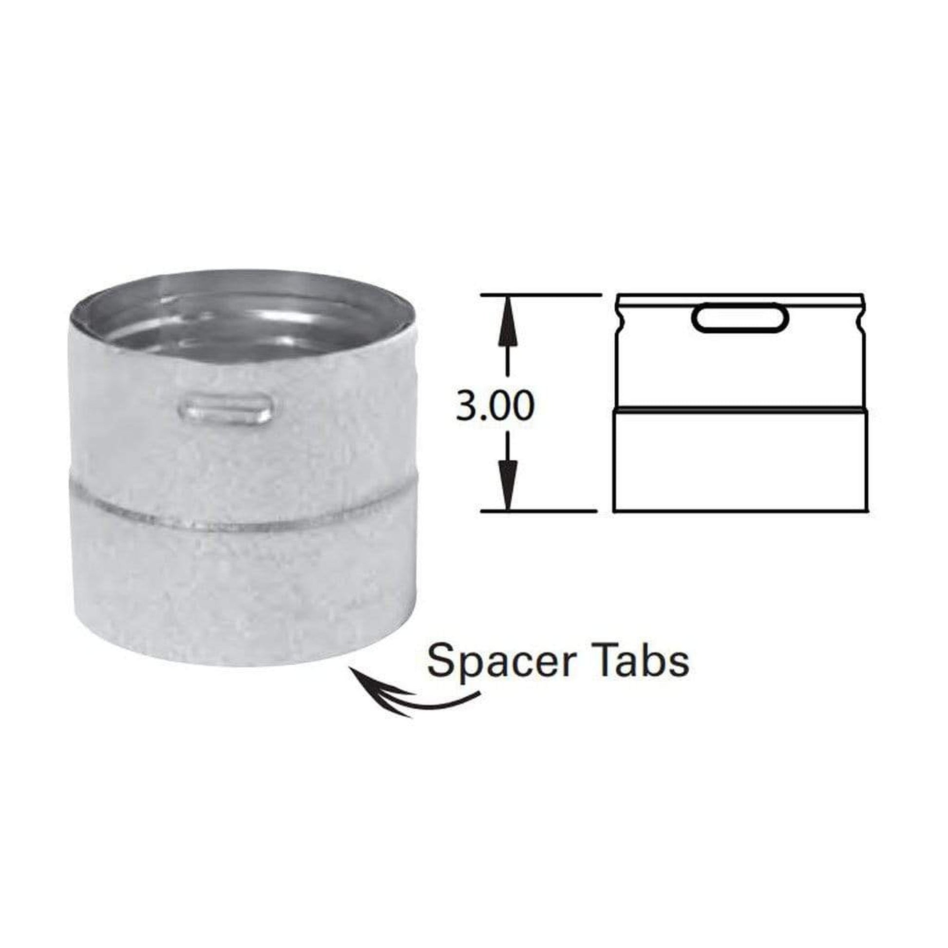 Metal-Fab Premium Biomass 4" Black Universal Stove Adapter