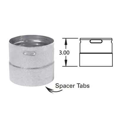 Metal-Fab Premium Biomass 4" Black Universal Stove Adapter