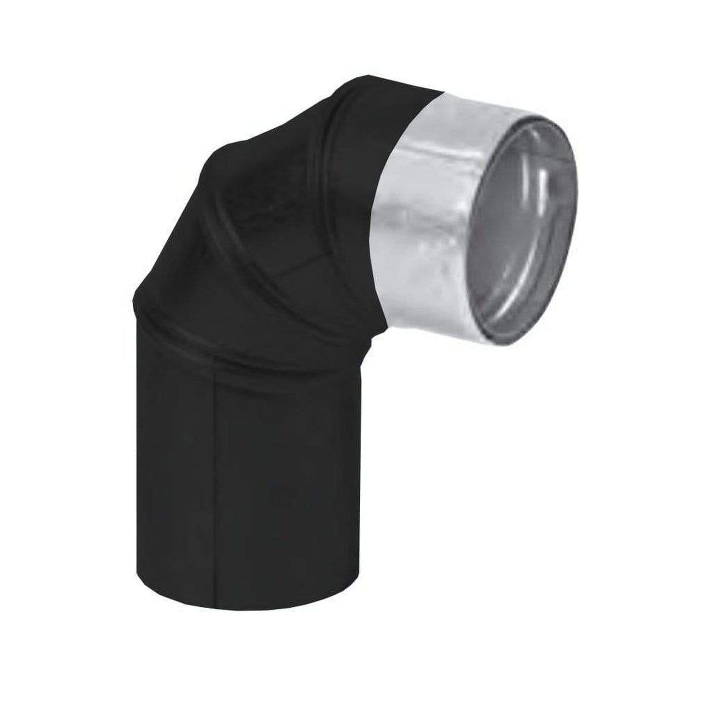 Metal-Fab Premium Biomass 4" x 90 Degree Black Elbow Pipe