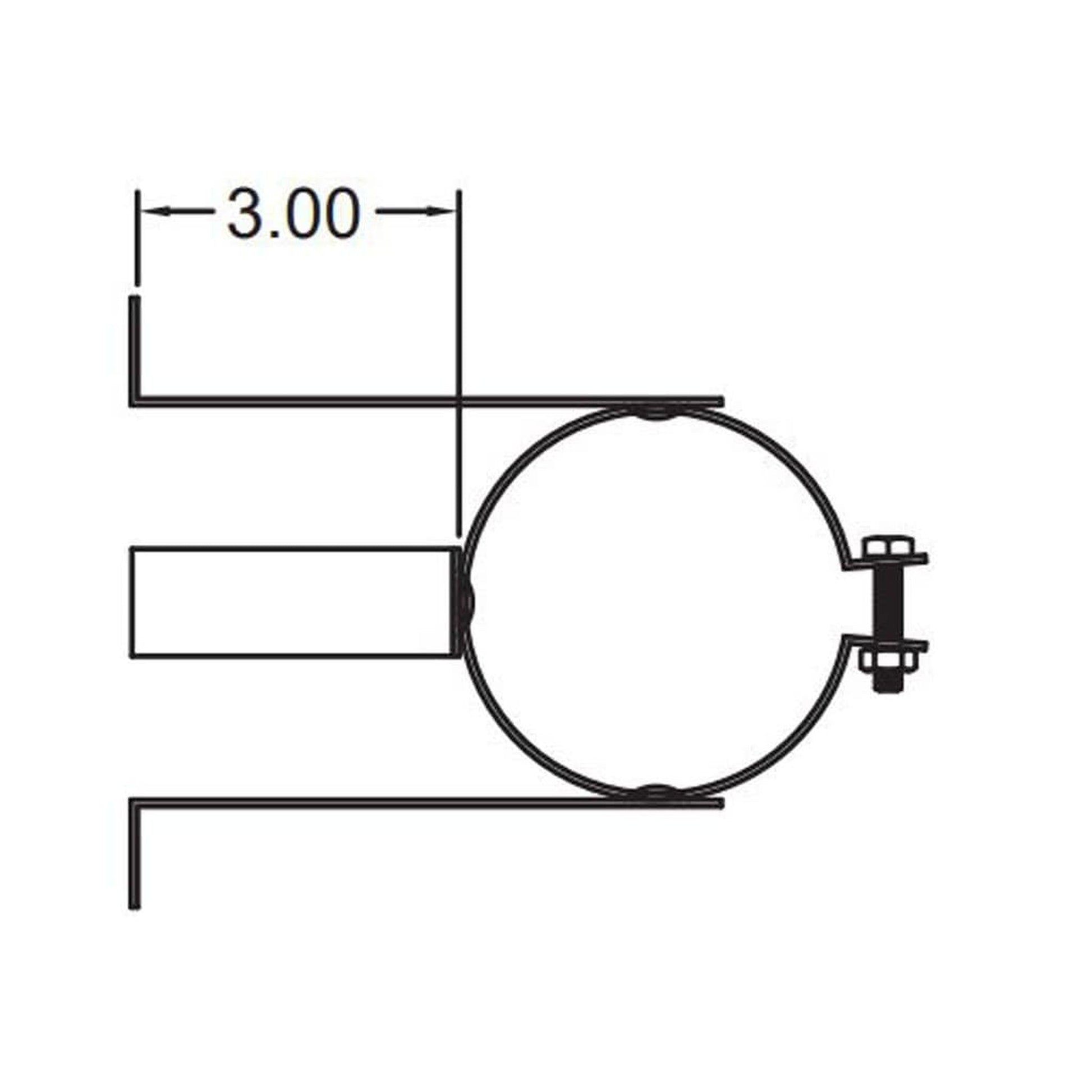 Metal-Fab Premium Biomass 6" Combination Wall Band/Tee Support