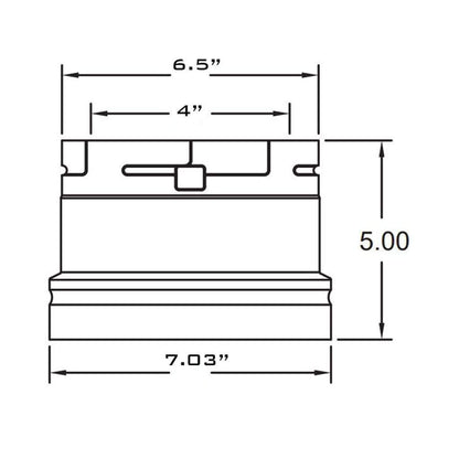 Metal-Fab Sure-Seal Direct Vent 4" Black Napoleon Adapter