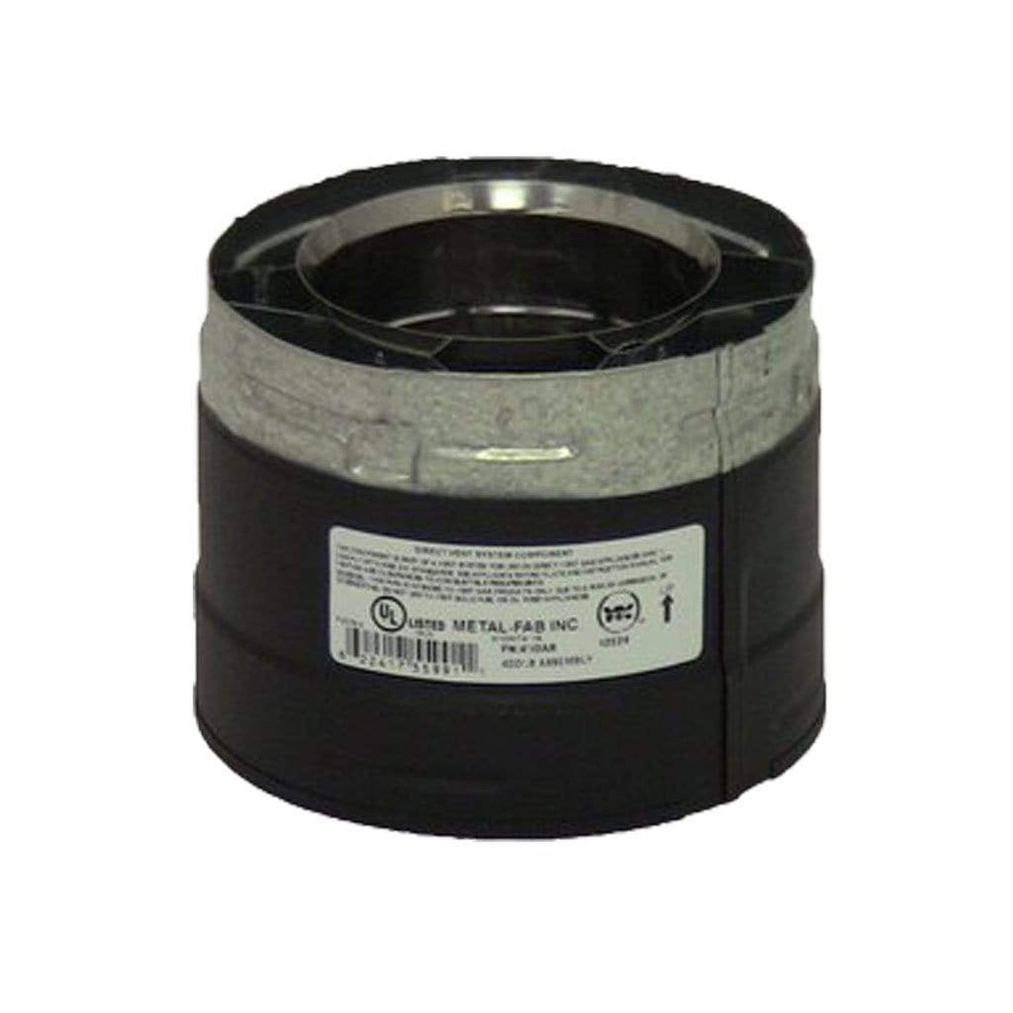 Metal-Fab Sure-Seal Direct Vent 4" Black SD to MF Adapter Fitting