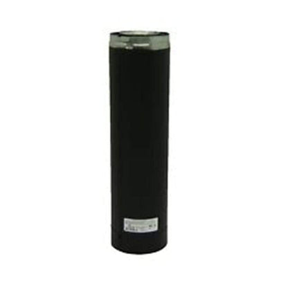 Metal-Fab Sure-Seal Direct Vent 4" x 24" Black Straight Length Pipe