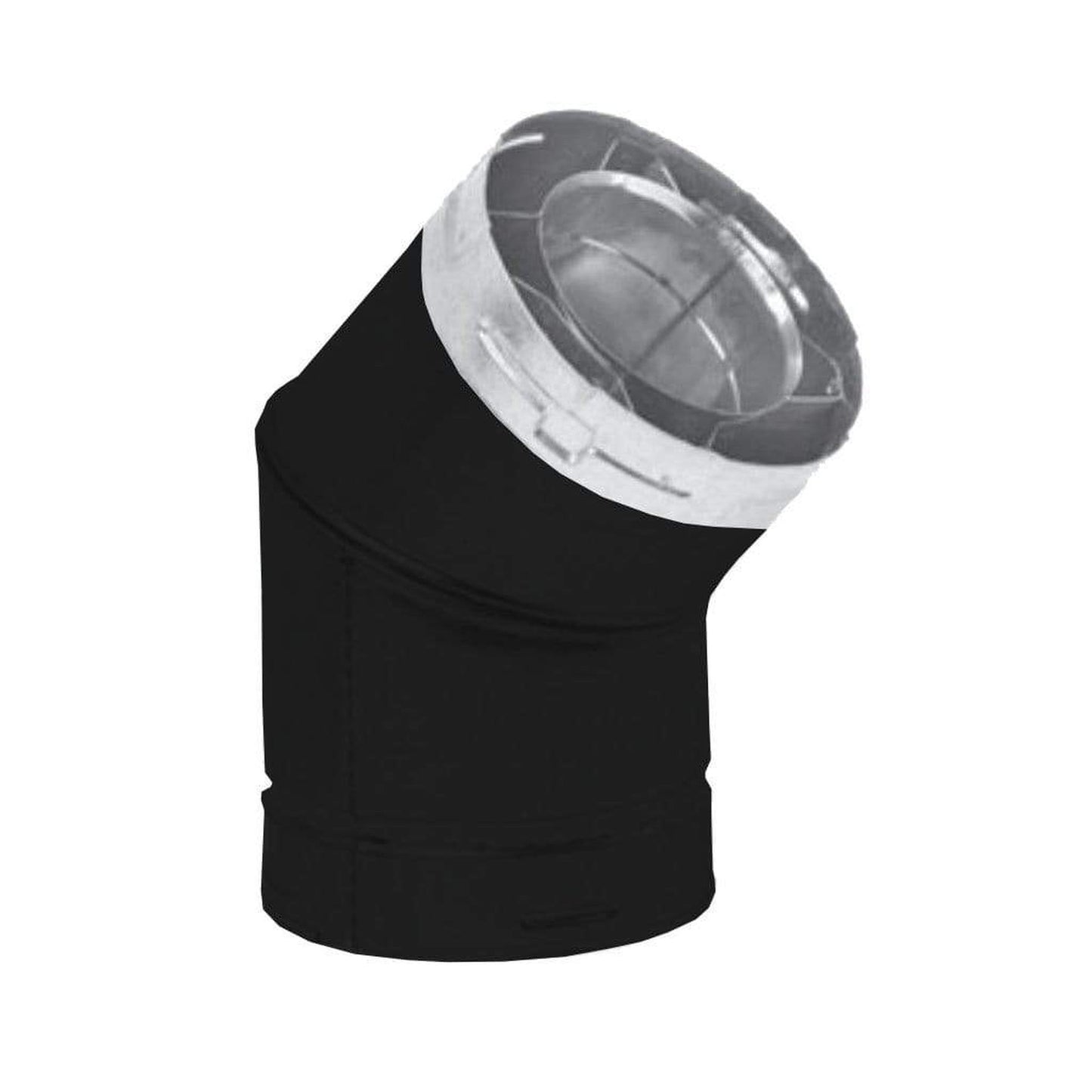 Metal-Fab Sure-Seal Direct Vent 4" x 45 Degree Black Swivel Elbow