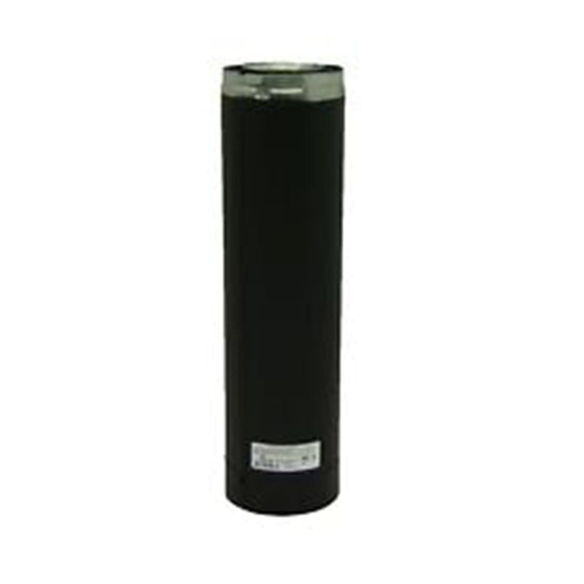 Metal-Fab Sure-Seal Direct Vent 4" x 6" Black Straight Length Pipe