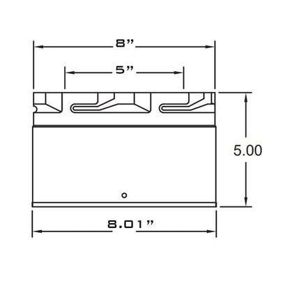 Metal-Fab Sure-Seal Direct Vent 5" Black SD to MF Adapter Fitting
