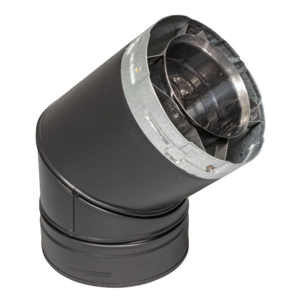 Metal-Fab Sure-Seal Direct Vent 5" x 45 Degree Black Adapter