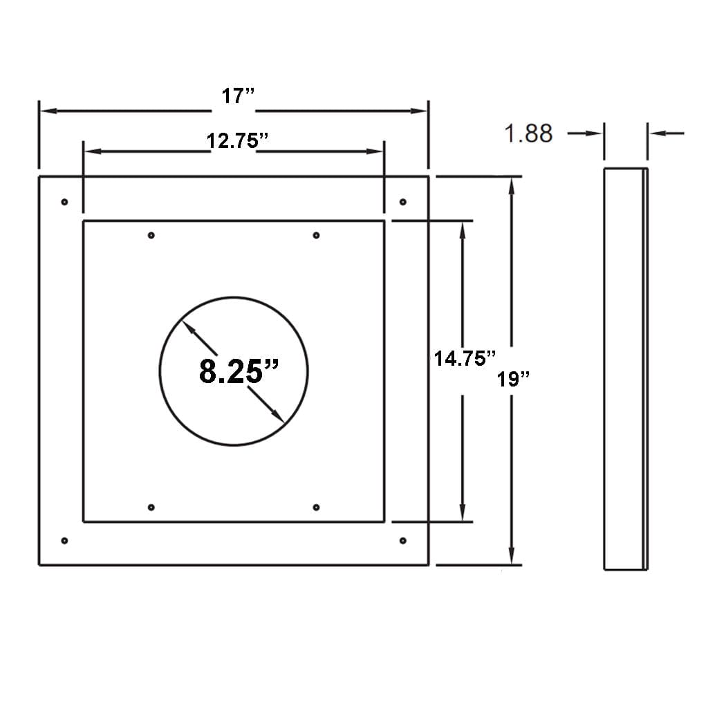 Metal-Fab Sure-Seal Direct Vent 5DSVS Economy Terminator Vinyl Siding Stand-Off