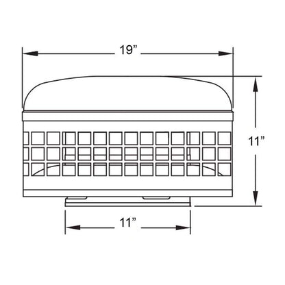 Metal-Fab Type B-Vent 10" x 19" High-Performance Vent Cap