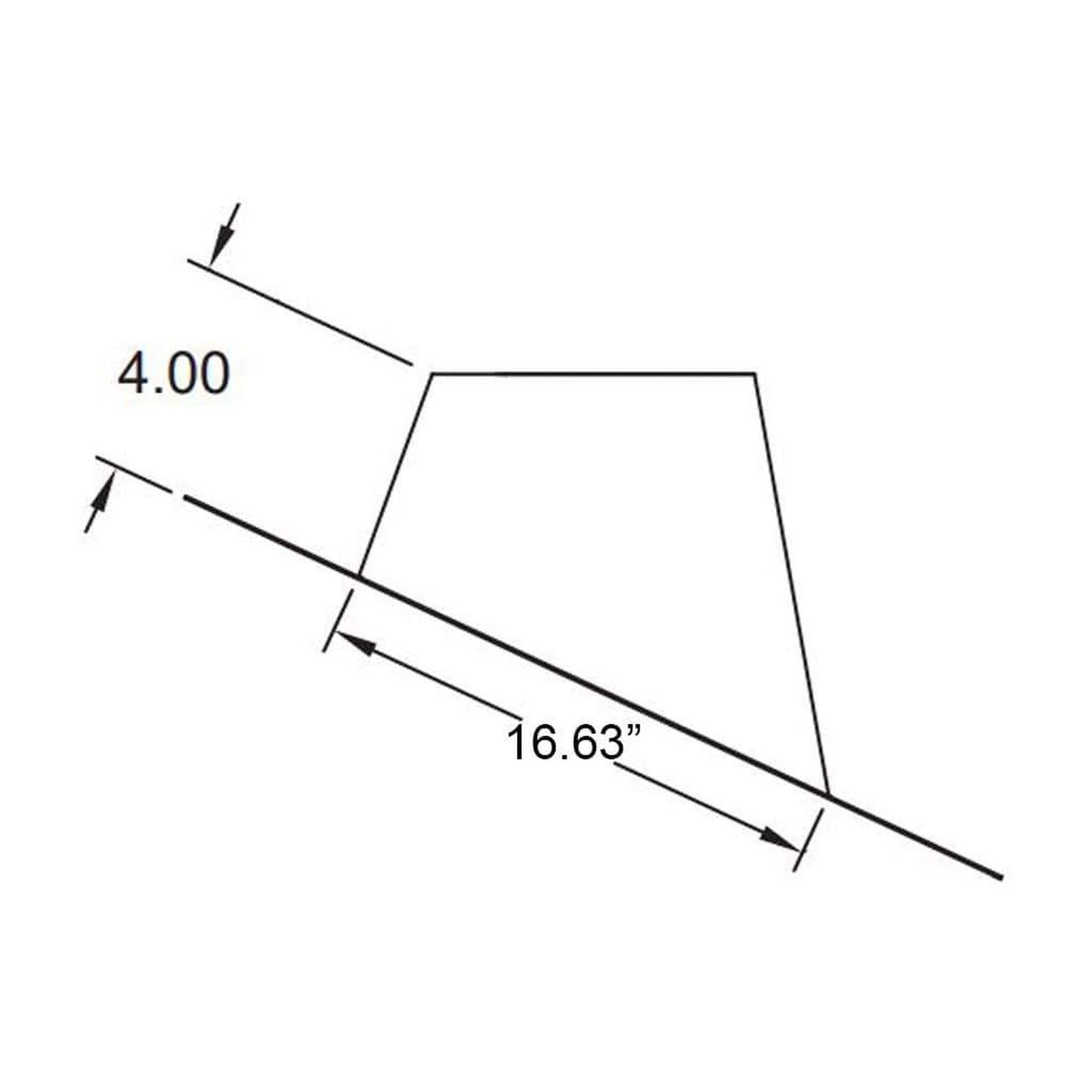 Metal-Fab Type B-Vent 12" 2/12 to 5/12 Pitch Standard Flashing
