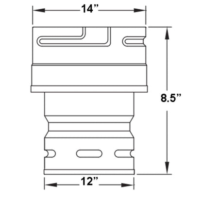 Metal-Fab Type B-Vent 12" to 14" Increaser