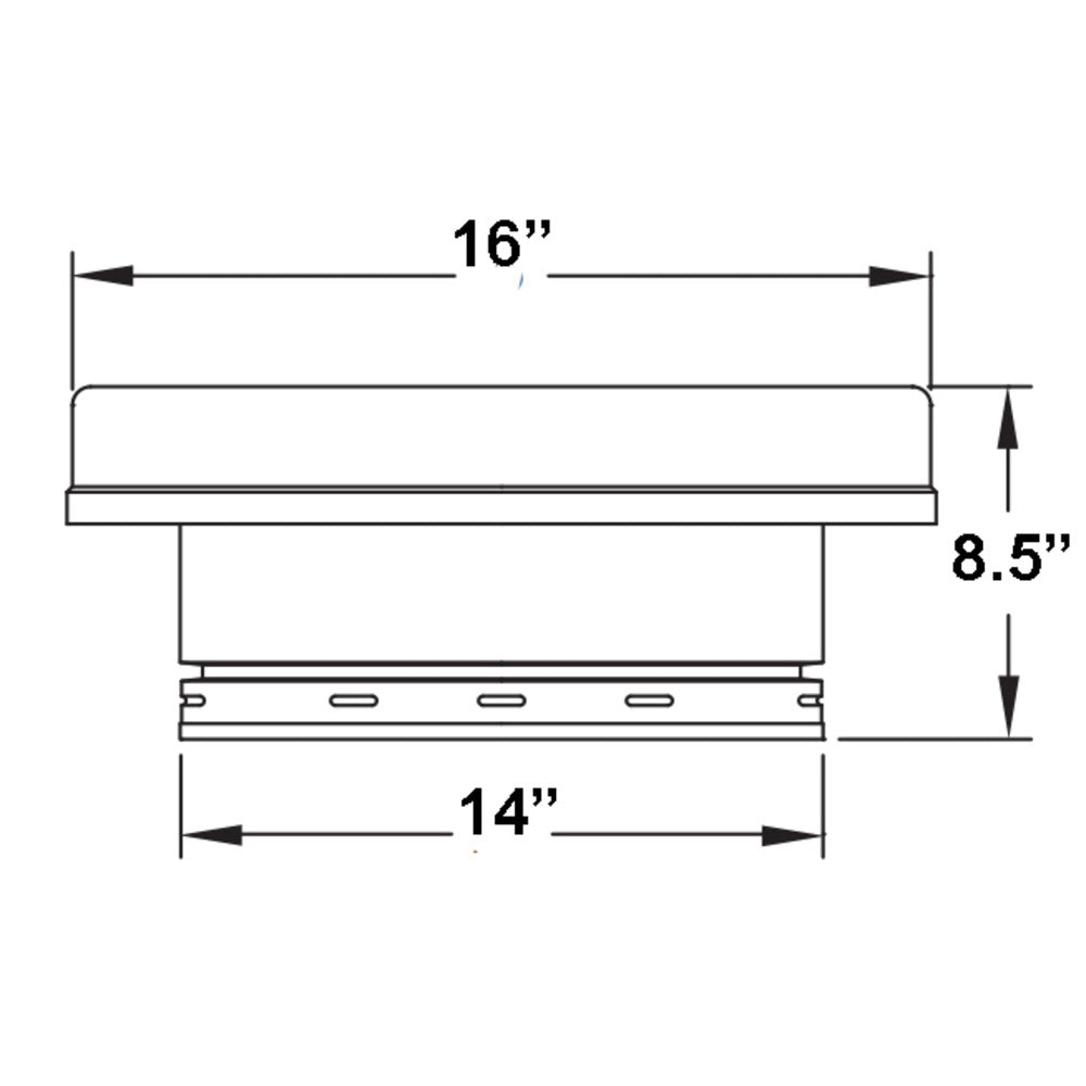 Metal-Fab Type B-Vent 14" to 16" Increaser