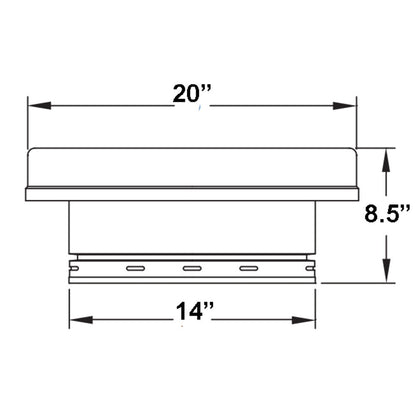 Metal-Fab Type B-Vent 14" to 20" Increaser