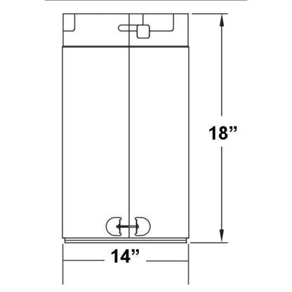 Metal-Fab Type B-Vent 14" x 18" Adjustable Length Pipe