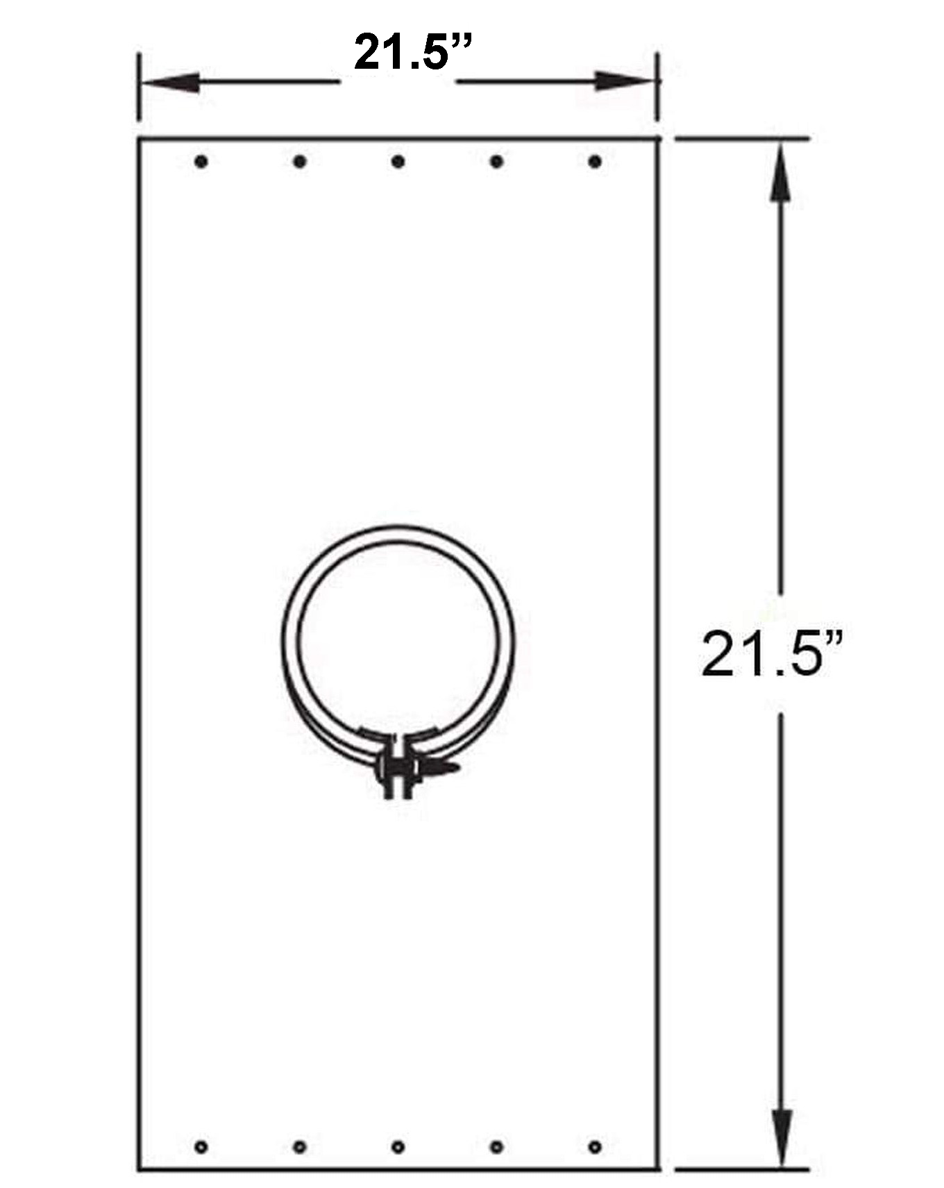 Metal-Fab Type B-Vent 16" Support Plate