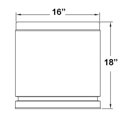 Metal-Fab Type B-Vent 16" x 18" Chimney Length Pipe