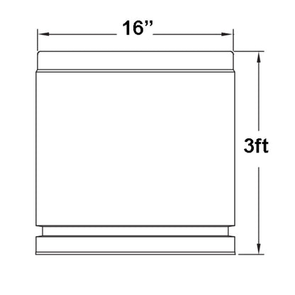 Metal-Fab Type B-Vent 16" x 36" Chimney Length Pipe