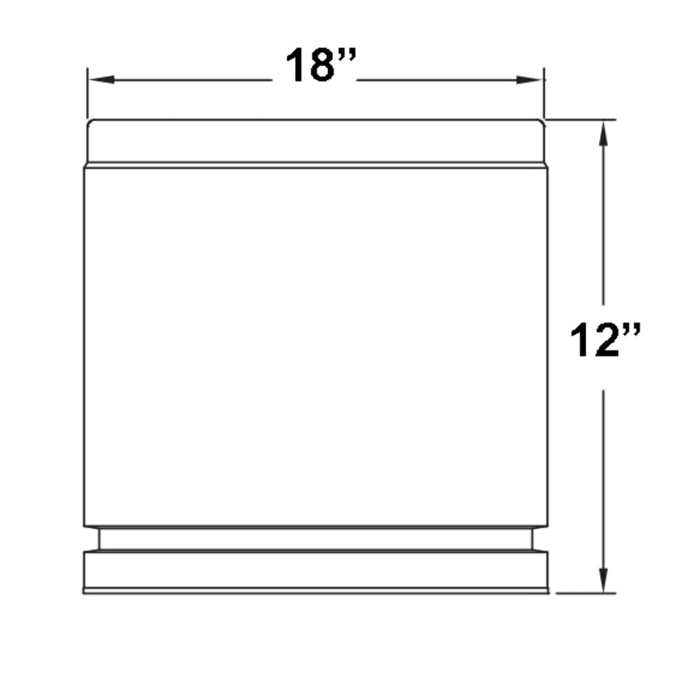 Metal-Fab Type B-Vent 18" x 12" Chimney Length Pipe