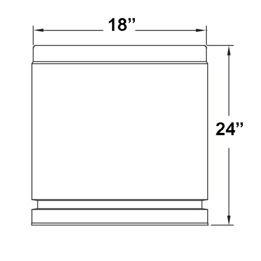 Metal-Fab Type B-Vent 18" x 24" Chimney Length Pipe