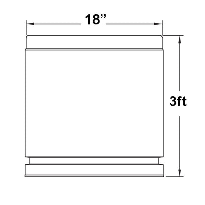 Metal-Fab Type B-Vent 18" x 36" Chimney Length Pipe