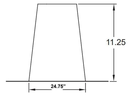 Metal-Fab Type B-Vent 20" Tall Cone Flat Flashing