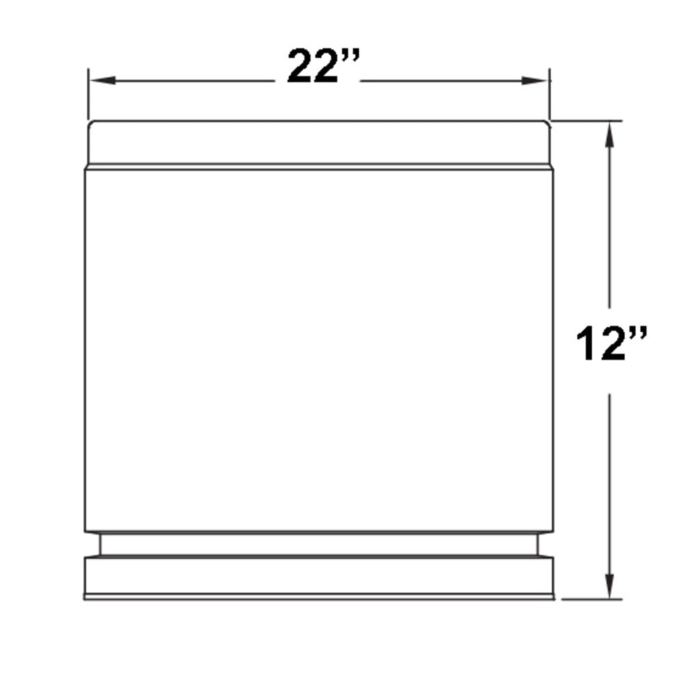 Metal-Fab Type B-Vent 22" x 12" Chimney Length Pipe