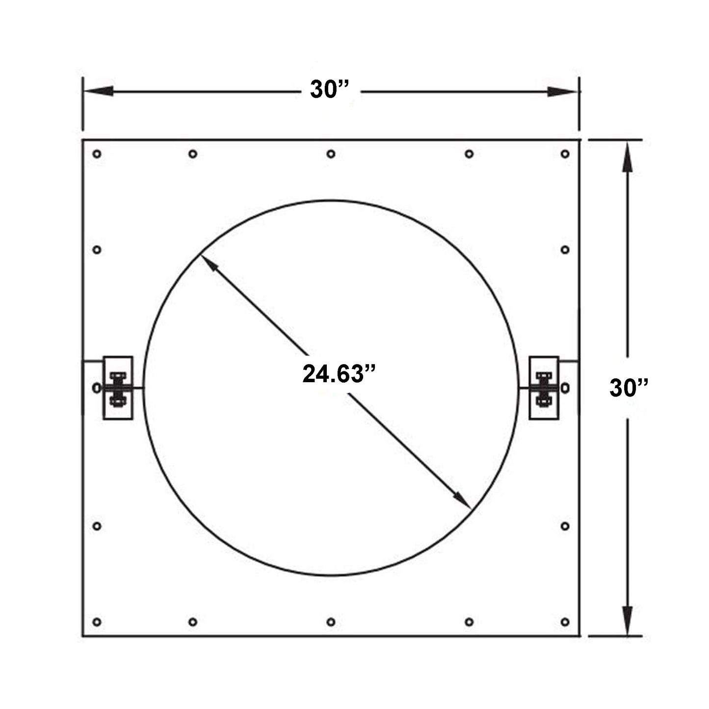 Metal-Fab Type B-Vent 24" Heavy Support