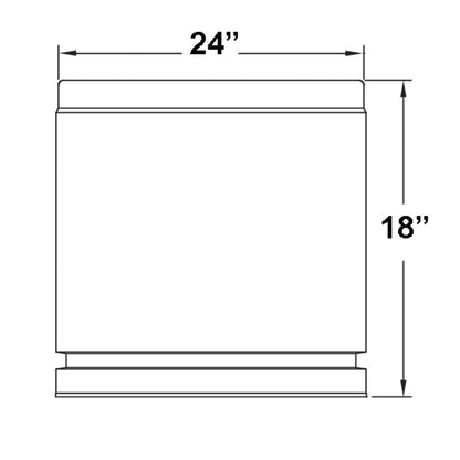Metal-Fab Type B-Vent 24" x 18" Chimney Length Pipe