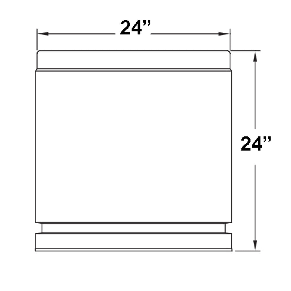 Metal-Fab Type B-Vent 24" x 24" Chimney Length Pipe