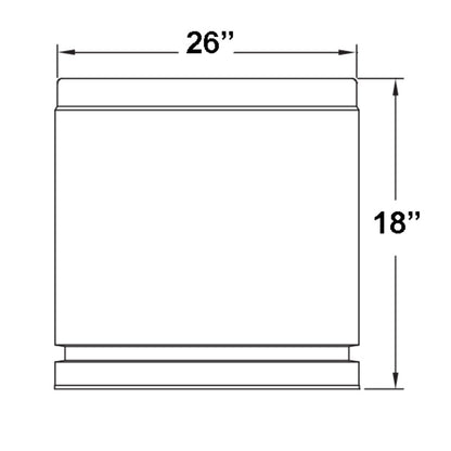 Metal-Fab Type B-Vent 26" x 18" Chimney Length Pipe