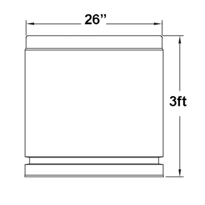 Metal-Fab Type B-Vent 26" x 36" Chimney Length Pipe