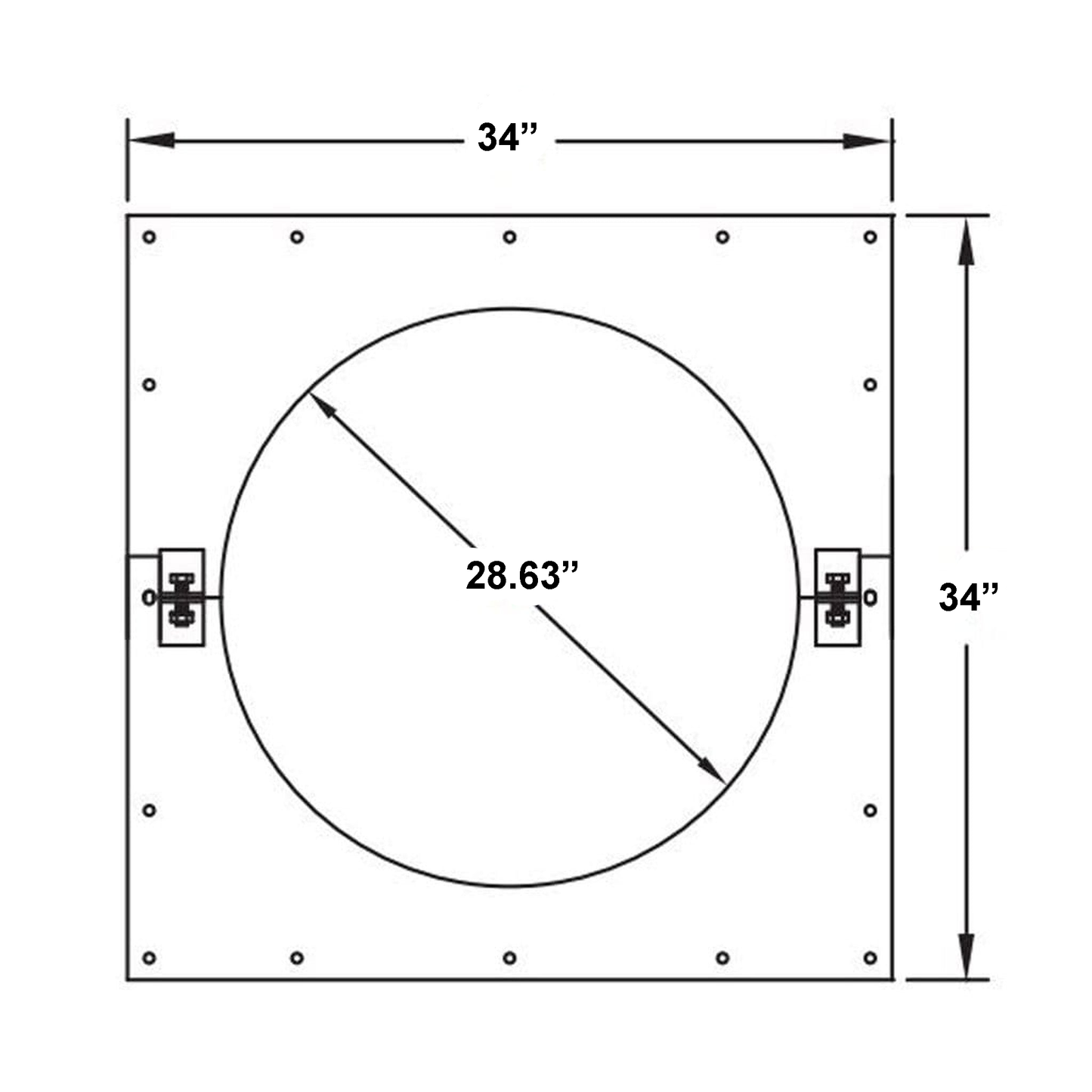 Metal-Fab Type B-Vent 28" Heavy Support