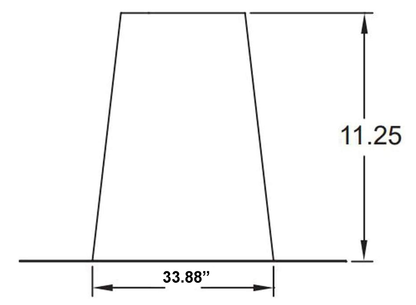 Metal-Fab Type B-Vent 28" Tall Cone Flat Flashing