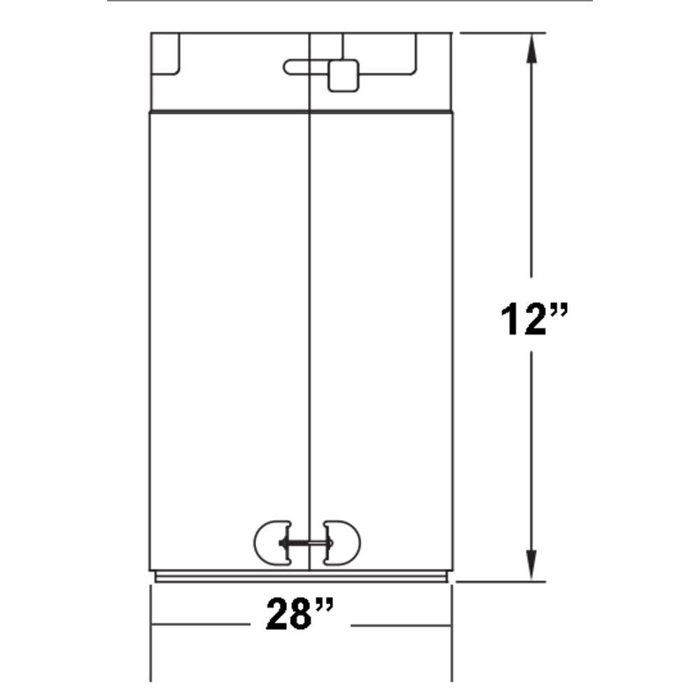Metal-Fab Type B-Vent 28" x 12" Adjustable Length Pipe