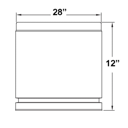 Metal-Fab Type B-Vent 28" x 12" Chimney Length Pipe