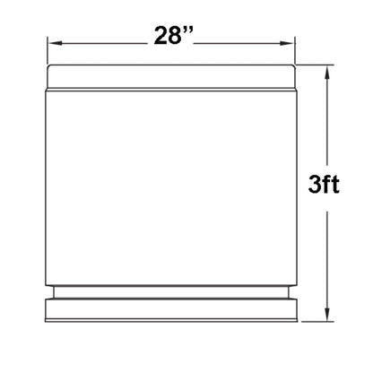 Metal-Fab Type B-Vent 28" x 36" Chimney Length Pipe