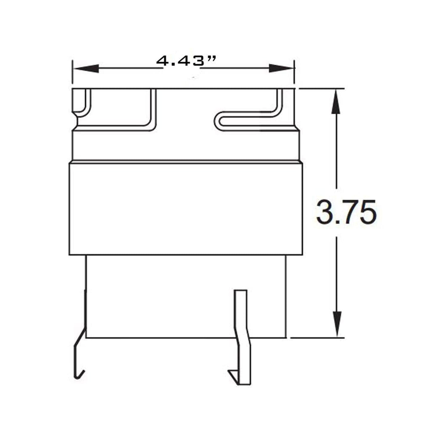 Metal-Fab Type B-Vent 3" to 4" Housing Adapter