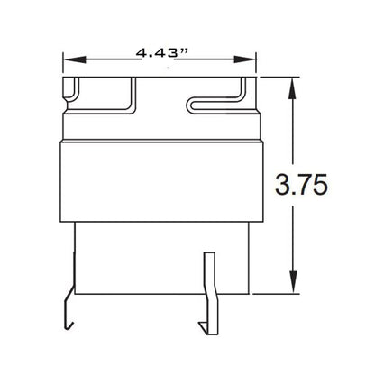 Metal-Fab Type B-Vent 3" to 4" Housing Adapter