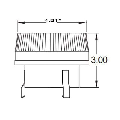 Metal-Fab Type B-Vent 3" to 5" Single-Wall Housing Adapter