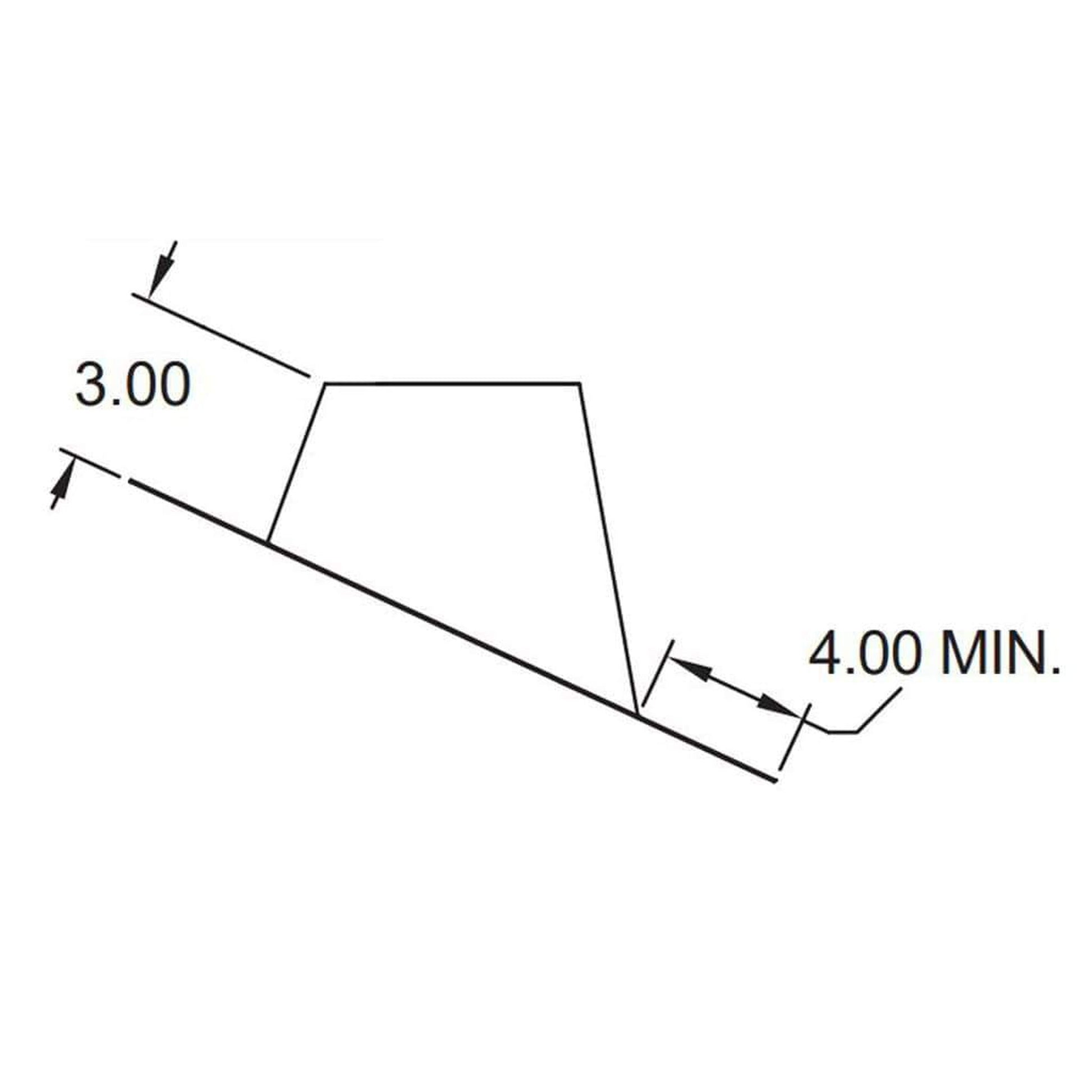 Metal-Fab Type B-Vent 4" 5/12 Pitch Oval Standard Flashing