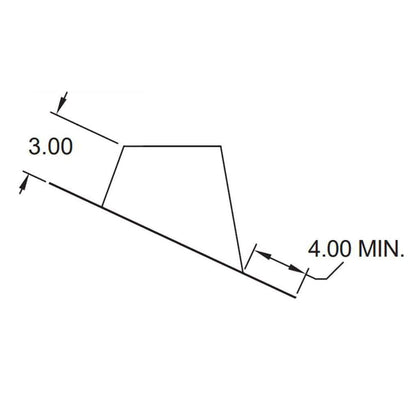 Metal-Fab Type B-Vent 4" 5/12 Pitch Oval Standard Flashing