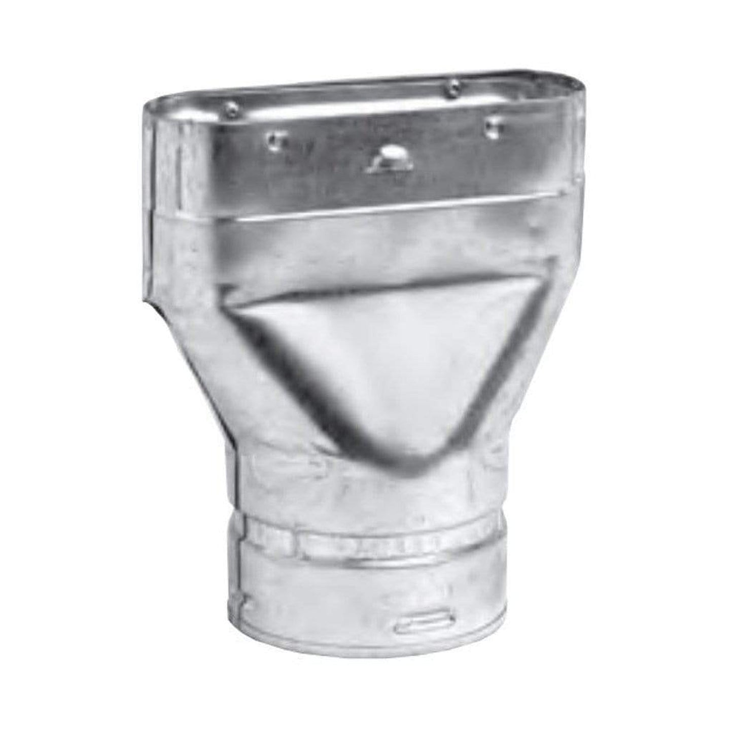 Metal-Fab Type B-Vent 4" Diameter Round to Oval Adapter