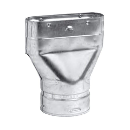 Metal-Fab Type B-Vent 4" Diameter Round to Oval Adapter