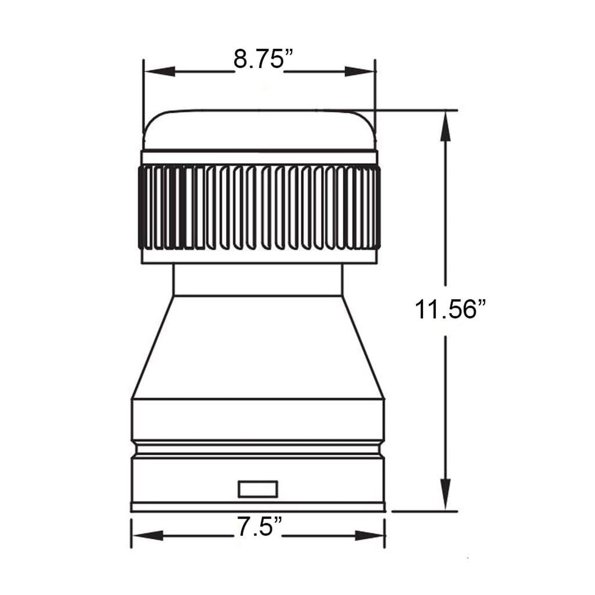 Metal-Fab Type B-Vent 4" Oval Vent Cap