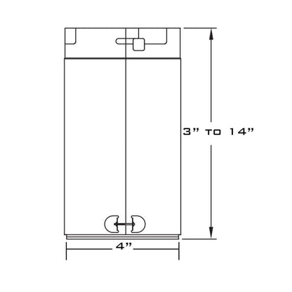 Metal-Fab Type B-Vent 4" x 18" Adjustable Length Pipe